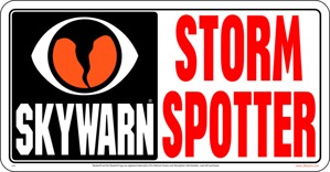 24 "x 12" SKYWARN Standard Storm Spotter Magnetic sign ~ Reflective