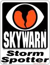 3.5 inch x 4.5 inch non reflective SKYWARN Storm Spotter exterior vinyl stickers ~ Style 2