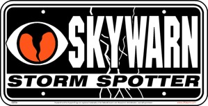 SKYWARN License Plate ~ Style 1