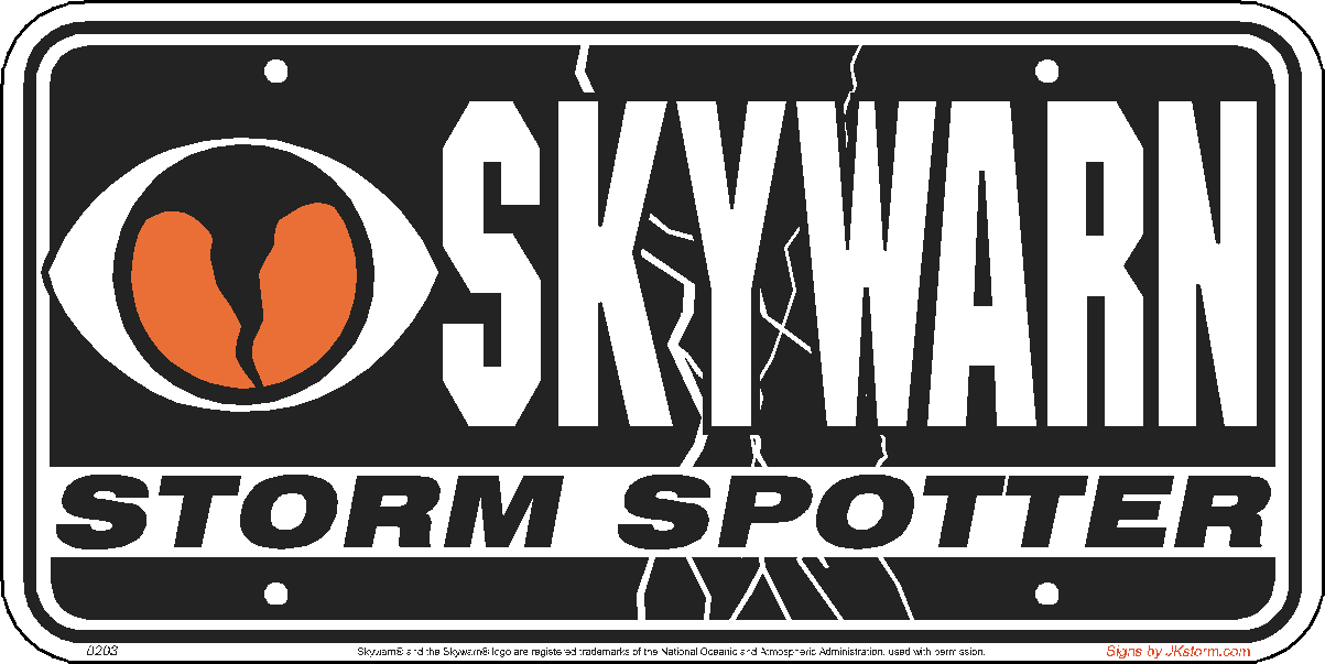 SKYWARN License Plate ~ Style 0