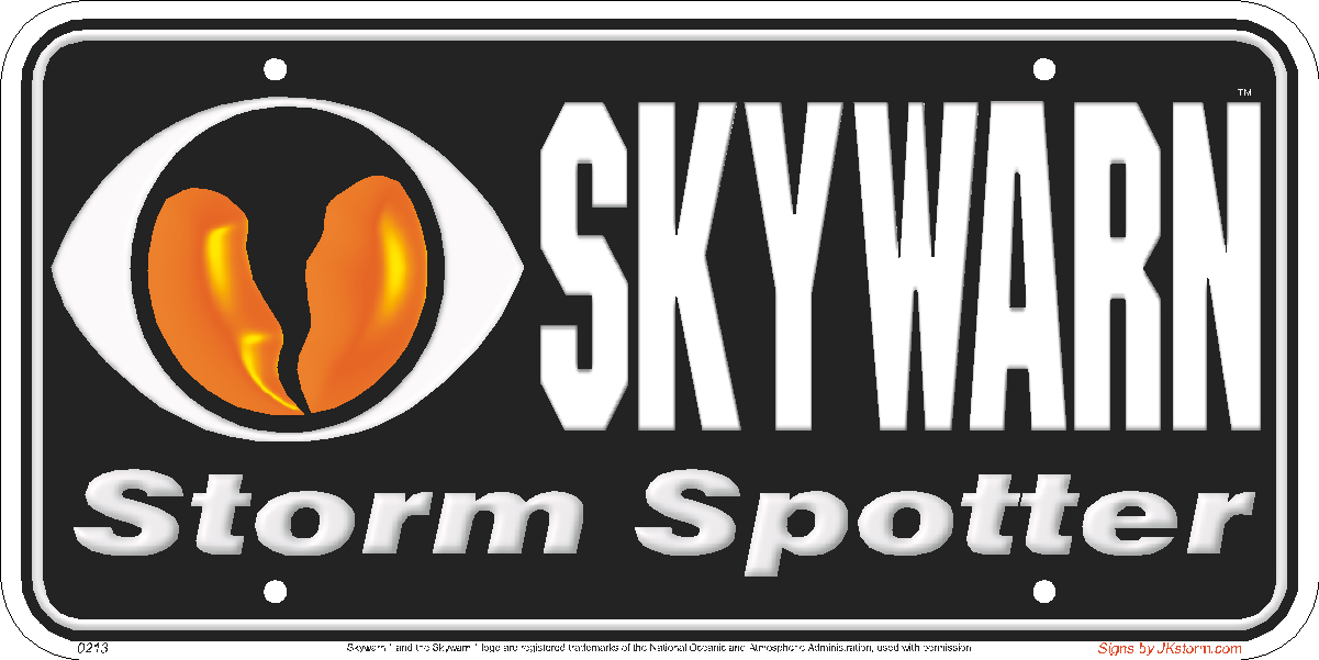 SKYWARN License Plate ~ Style 1
