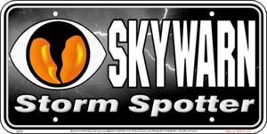 SKYWARN License Plate ~ Style 2