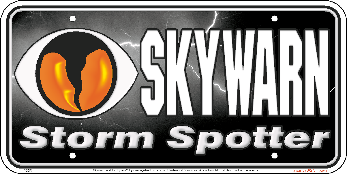 SKYWARN License Plate ~ Style 2