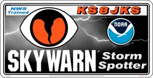 24" x 12" Personalized ~ SKYWARN Storm Spotter Magnetic Reflective sign