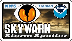 12" x 7" SKYWARN / NOAA Storm Spotter Magnetic Sign ~ Stylized Reflective.